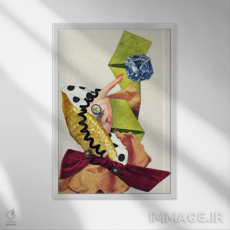 تابلو دکوراتیو اوژینیا لولی اثر اوژینا لولی - نمای قابدار سفید