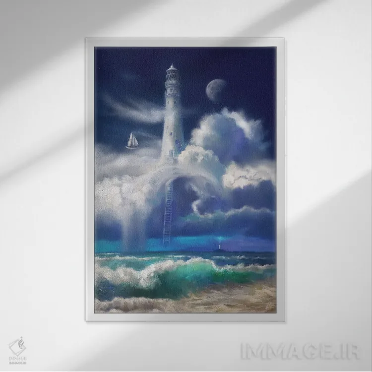 تابلو دکوراتیو خیالی اثر آناستازیا اوگرافوا - نمای قابدار سفید