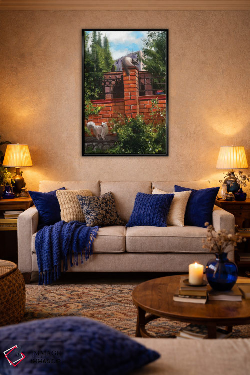 تابلو دکوراتیو گربه های خیابانی اثر آناستازیا اوگرافوا - D6B