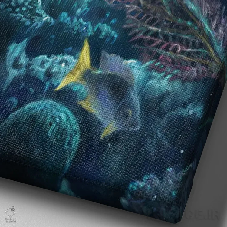 تابلو دکوراتیو سمفونی دریایی اثر آناستازیا اوگرافوا - نمای نزدیک بافت بوم