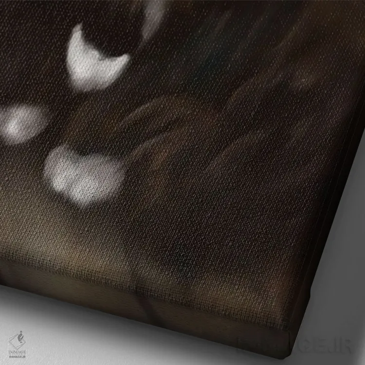 تابلو دکوراتیو گربه ای از زلنواگرادسک اثر آناستازیا اوگرافوا - نمای نزدیک بافت بوم