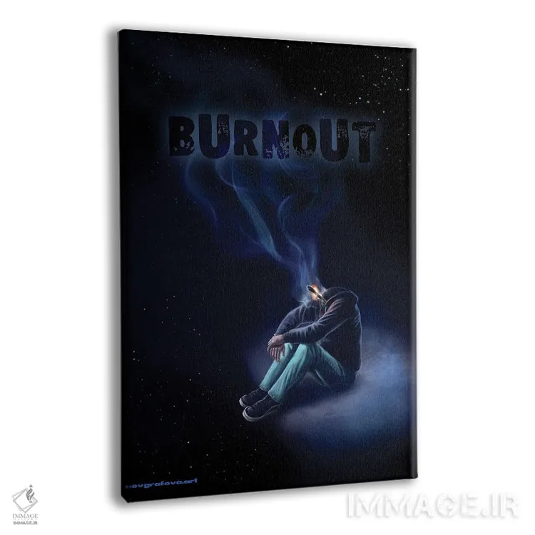 تابلو دکوراتیو سیاهی خاموشی اثر آناستازیا اوگرافوا - نمای پرسپکتیو محصول