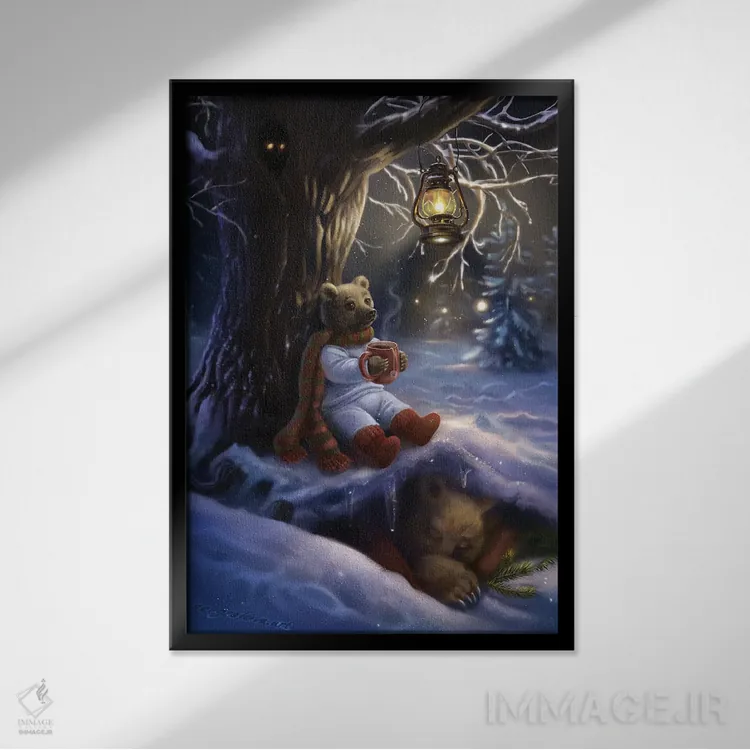 تابلو دکوراتیو بهار چقدر دور است؟ اثر آناستازیا اوگرافوا - نمای قابدار مشکی