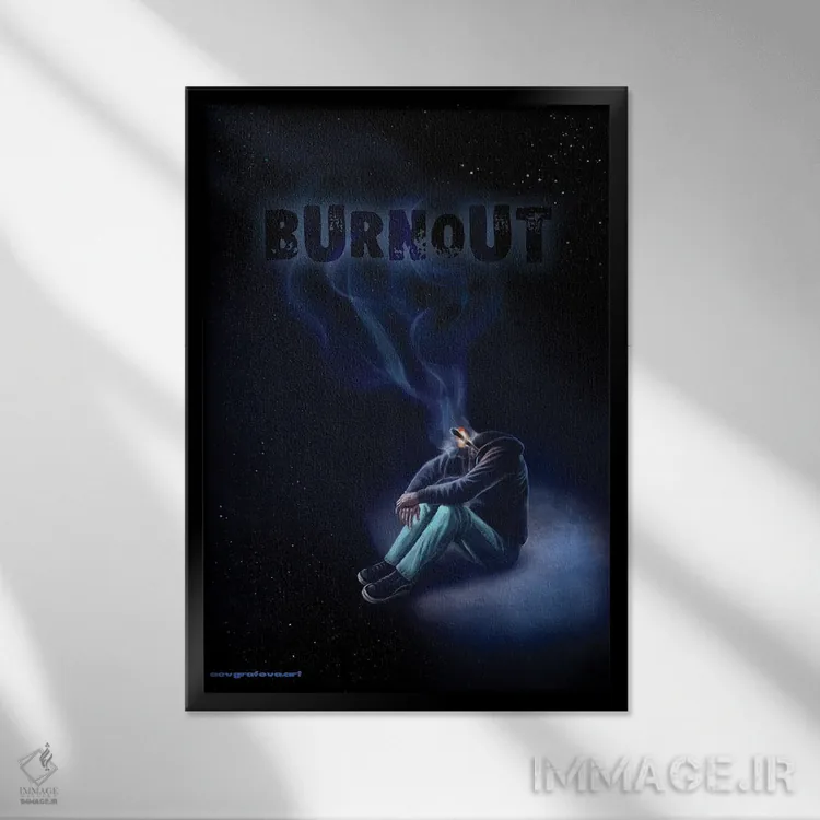 تابلو دکوراتیو سیاهی خاموشی اثر آناستازیا اوگرافوا - نمای قابدار مشکی