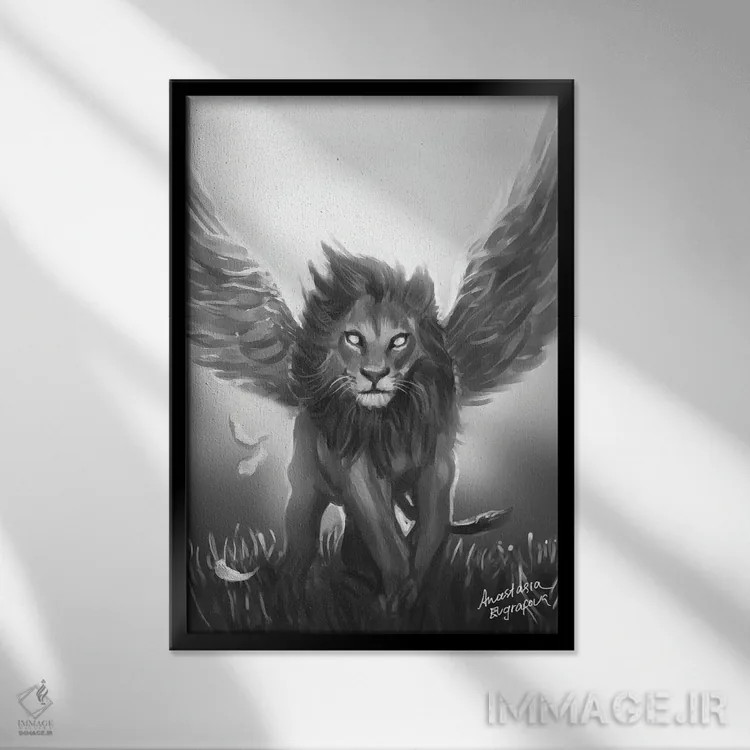 تابلو دکوراتیو موجود دنیل اثر آناستازیا اوگرافوا - نمای قابدار مشکی