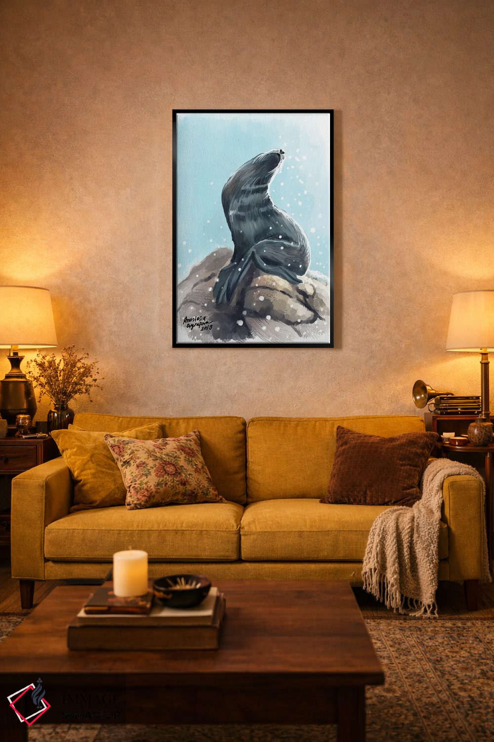 تابلو دکوراتیو شیر دریایی اثر آناستازیا اوگرافوا - D2B