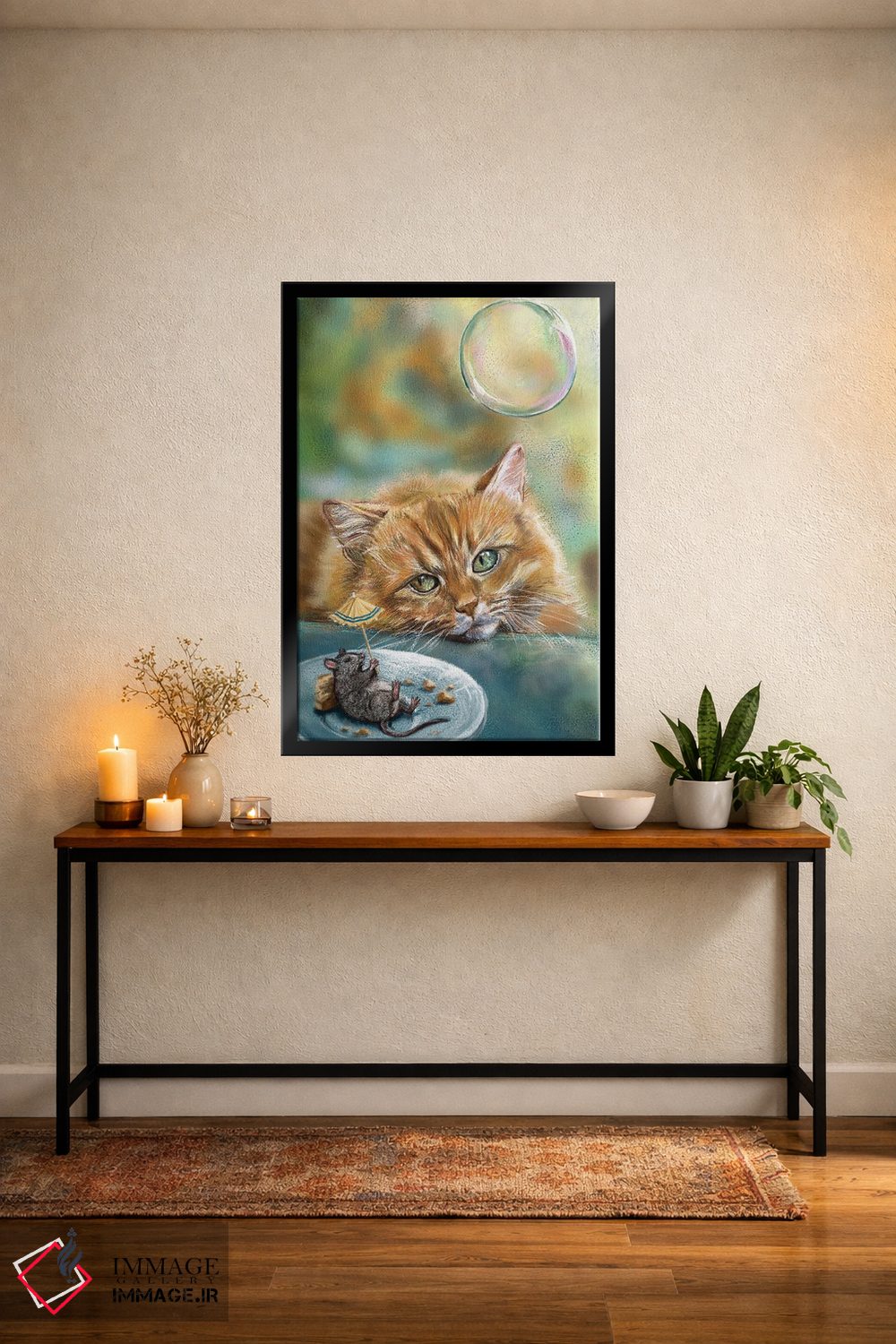 تابلو دکوراتیو گربه رویایی اثر آناستازیا اوگرافوا - D5B