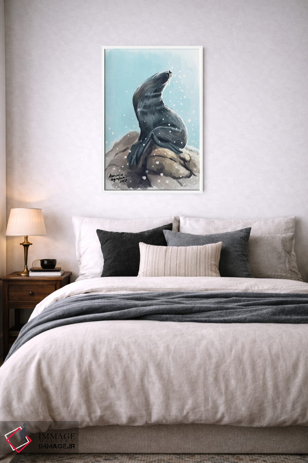 تابلو دکوراتیو شیر دریایی اثر آناستازیا اوگرافوا - D4W