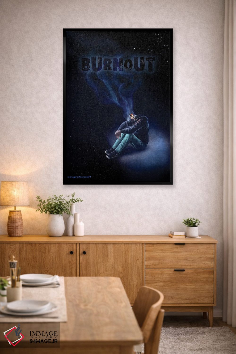 تابلو دکوراتیو سیاهی خاموشی اثر آناستازیا اوگرافوا - D5B