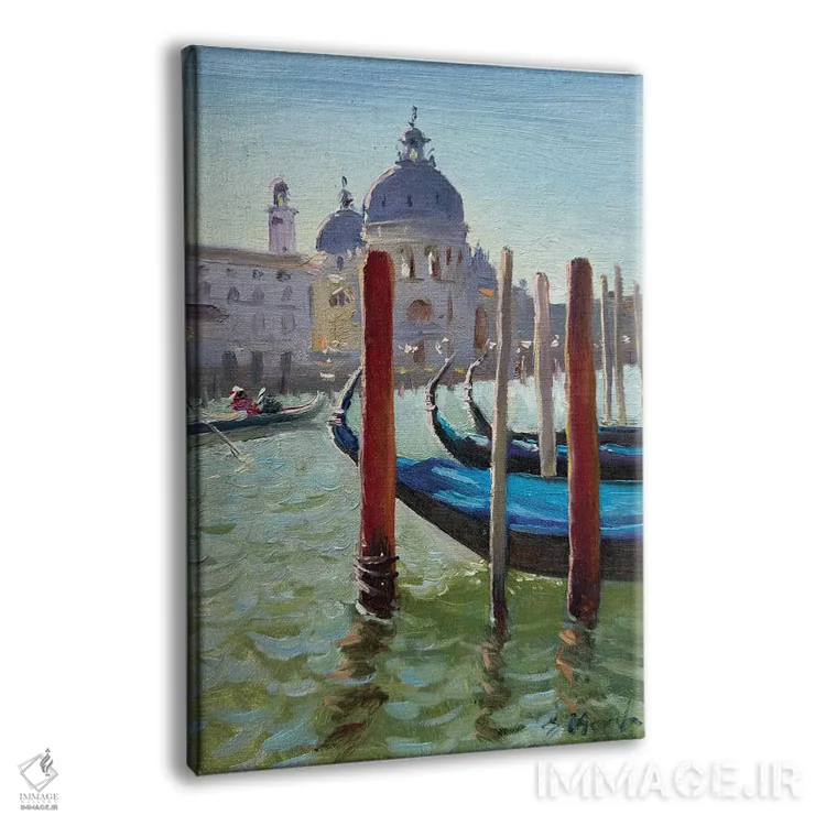 تابلو دکوراتیو گوندولاهای ونیز اثر اوگنیا مکانوا - نمای پرسپکتیو محصول