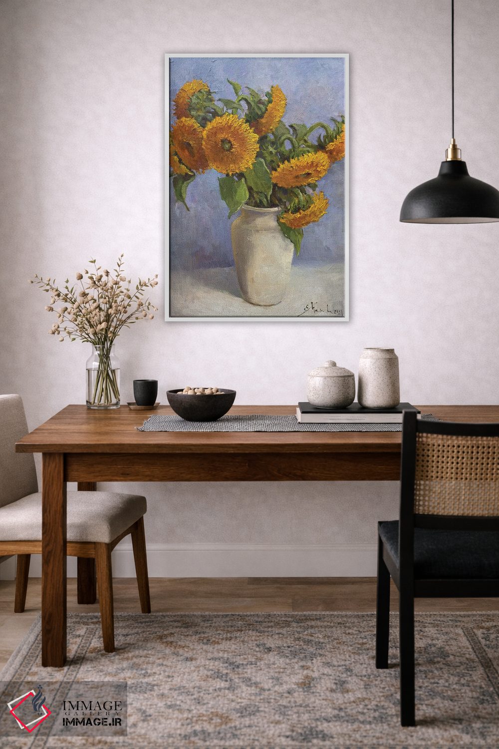 تابلو دکوراتیو گل های آفتابگردان اثر اوگنیا مکانوا - D2W