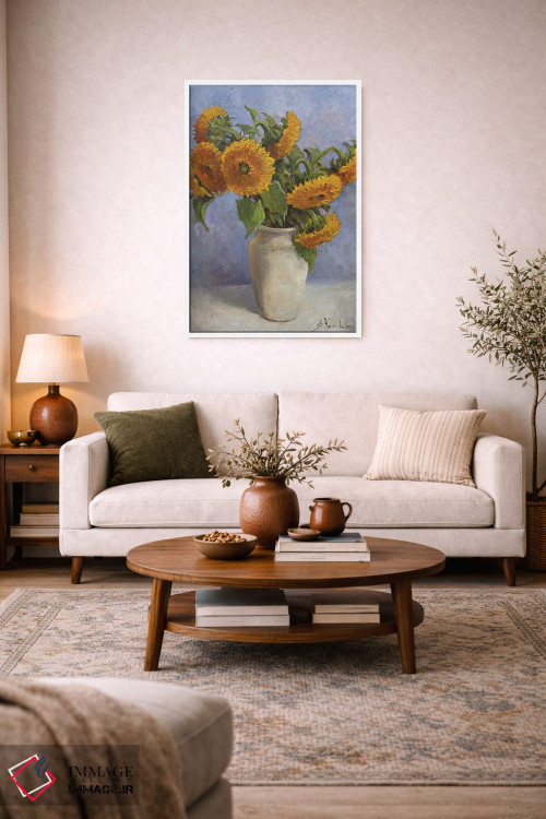 تابلو دکوراتیو گل های آفتابگردان اثر اوگنیا مکانوا - D1W