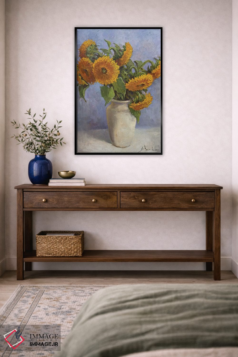 تابلو دکوراتیو گل های آفتابگردان اثر اوگنیا مکانوا - D5B