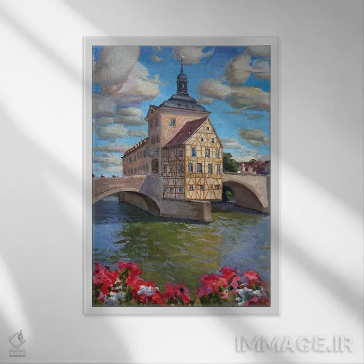 تابلو دکوراتیو بامبرگ، آلمان اثر اوگنیا مکانوا - نمای قابدار سفید