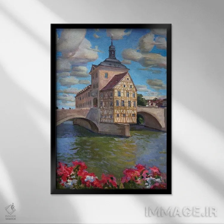 تابلو دکوراتیو بامبرگ، آلمان اثر اوگنیا مکانوا - نمای قابدار مشکی