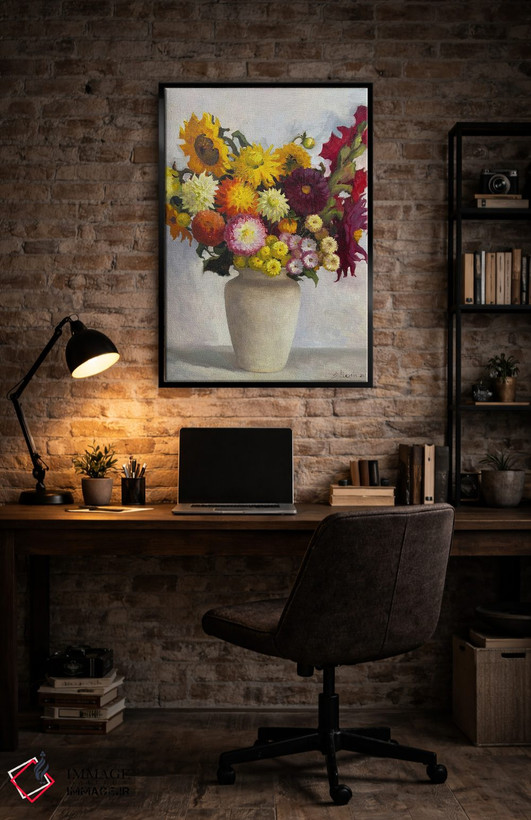 تابلو دکوراتیو دسته گل اثر اوگنیا مکانوا - D6B