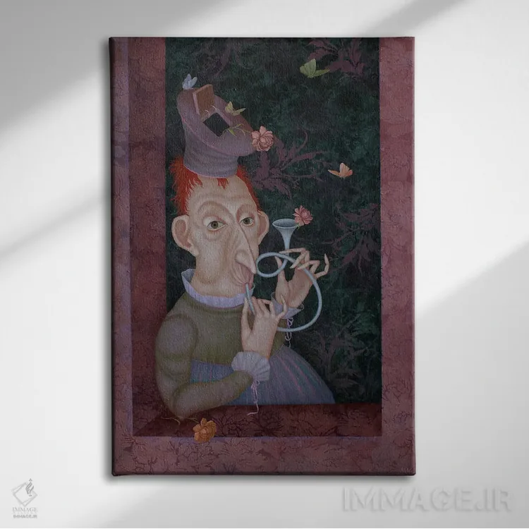 تابلو دکوراتیو آواز تابستانی اثر اوگنیا ساره - نمای روبهرو روی دیوار