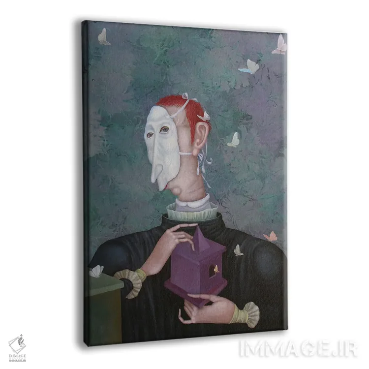 تابلو دکوراتیو دلداده پروانه اثر اوگنیا ساره - نمای پرسپکتیو محصول