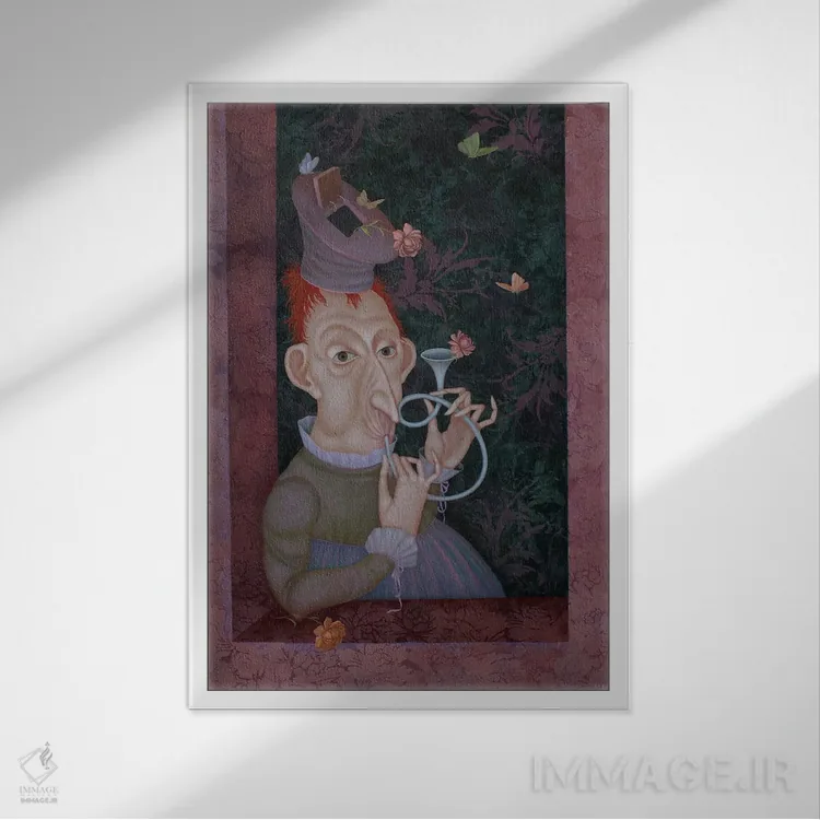 تابلو دکوراتیو آواز تابستانی اثر اوگنیا ساره - نمای قابدار سفید