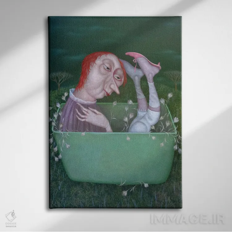 تابلو دکوراتیو بهار اثر اوگنیا ساره - نمای روبهرو روی دیوار