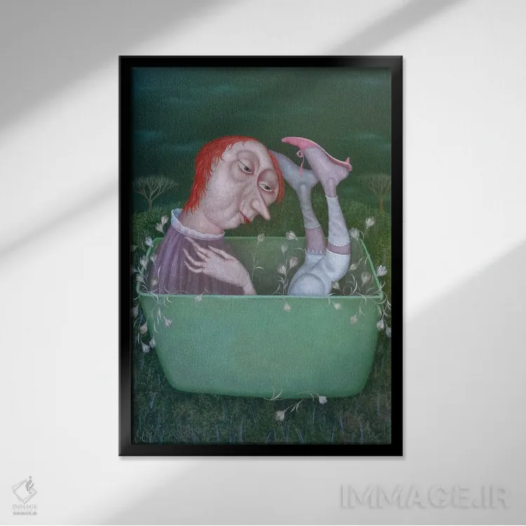 تابلو دکوراتیو بهار اثر اوگنیا ساره - نمای قابدار مشکی