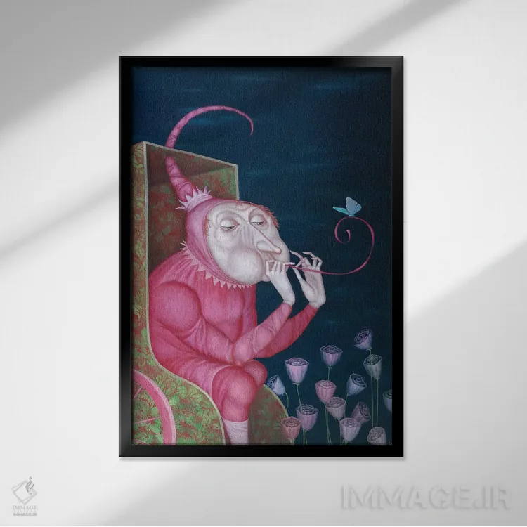 تابلو دکوراتیو دمنده اثر اوگنیا ساره - نمای قابدار مشکی