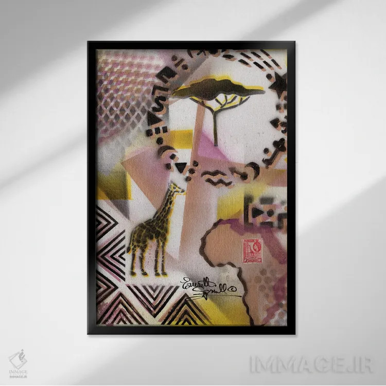 تابلو دکوراتیو یادمان فرهنگی اثر اورت اسپرویل - نمای قابدار مشکی