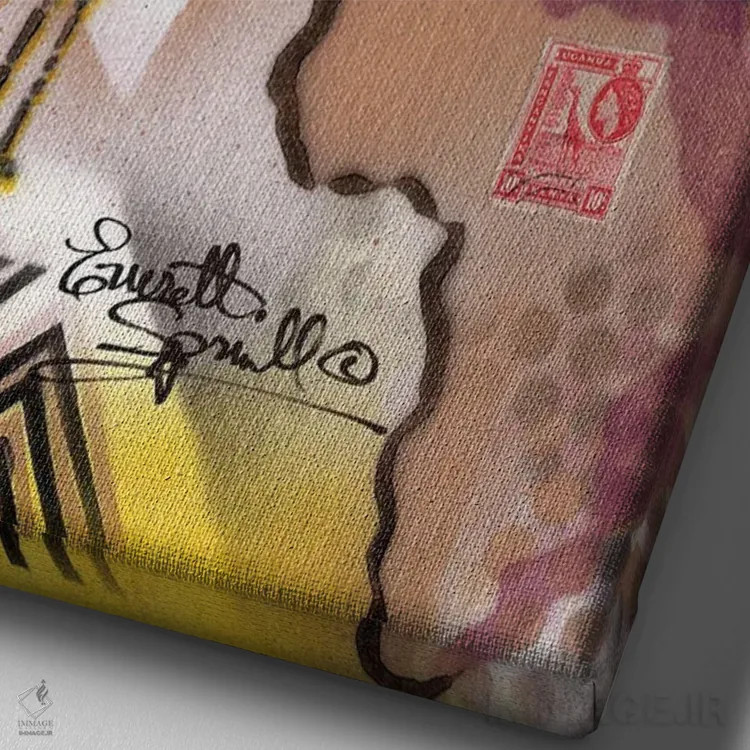 تابلو دکوراتیو یادمان فرهنگی اثر اورت اسپرویل - نمای نزدیک بافت بوم