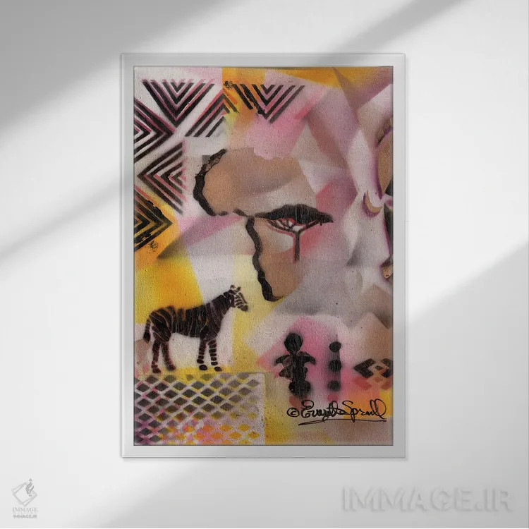 تابلو دکوراتیو یادمان فرهنگی اثر اورت اسپرویل - نمای قابدار سفید