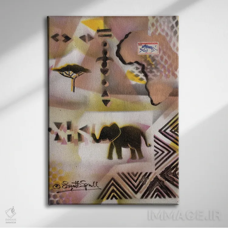 تابلو دکوراتیو یادمان فرهنگی اثر اورت اسپرویل - نمای روبهرو روی دیوار