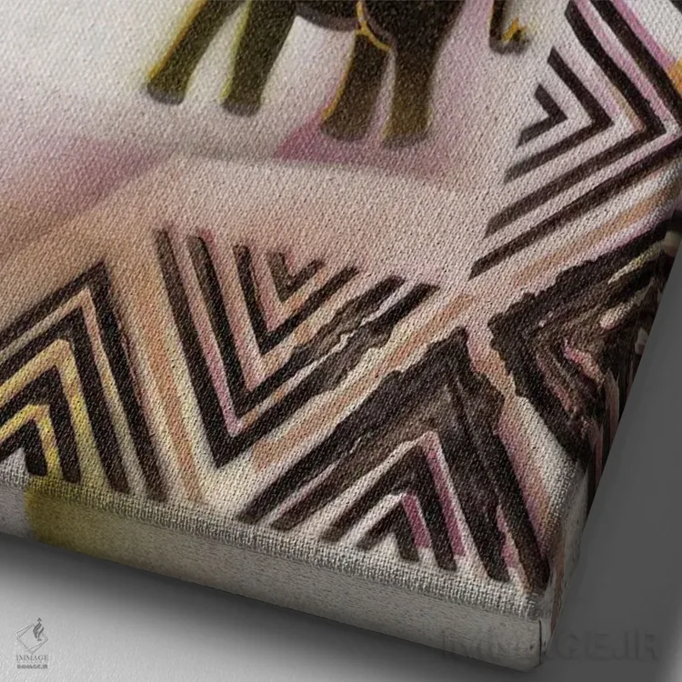 تابلو دکوراتیو یادمان فرهنگی اثر اورت اسپرویل - نمای نزدیک بافت بوم