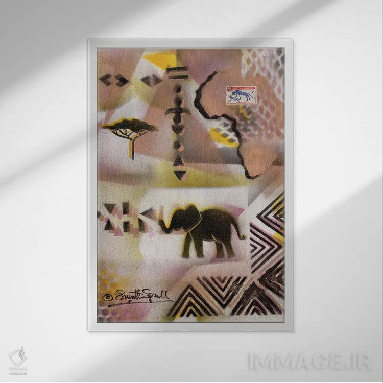 تابلو دکوراتیو یادمان فرهنگی اثر اورت اسپرویل - نمای قابدار سفید