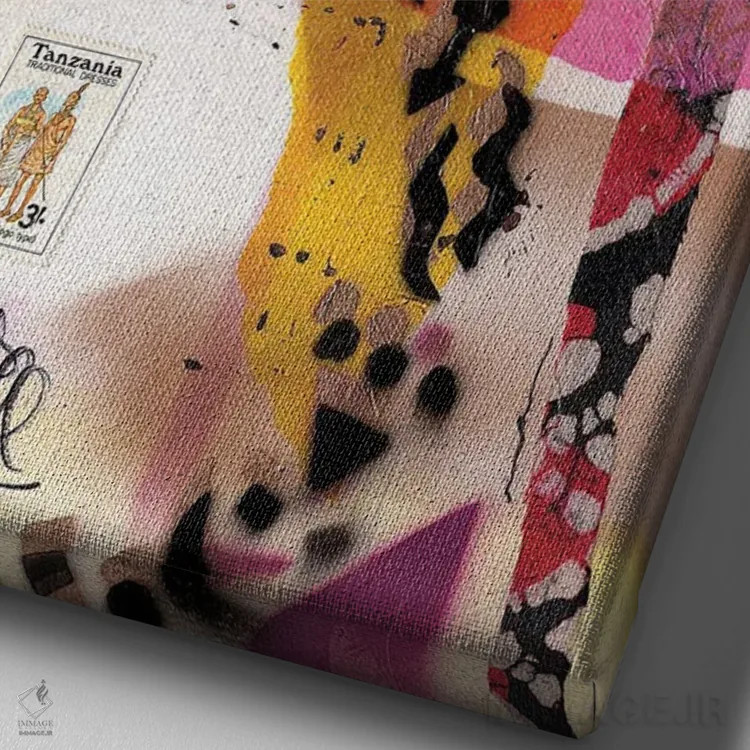 تابلو دکوراتیو یادمان فرهنگی اثر اورت اسپرویل - نمای نزدیک بافت بوم