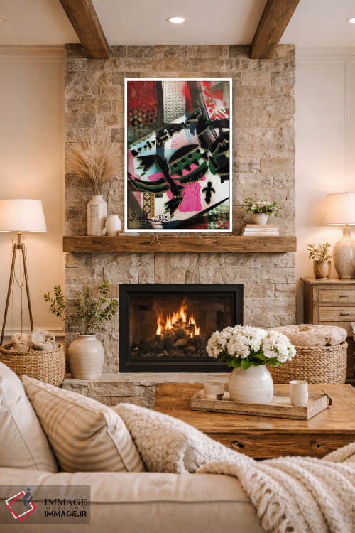 تابلو انتزاعی تمساح اثر اورت اسپرویل - D2W