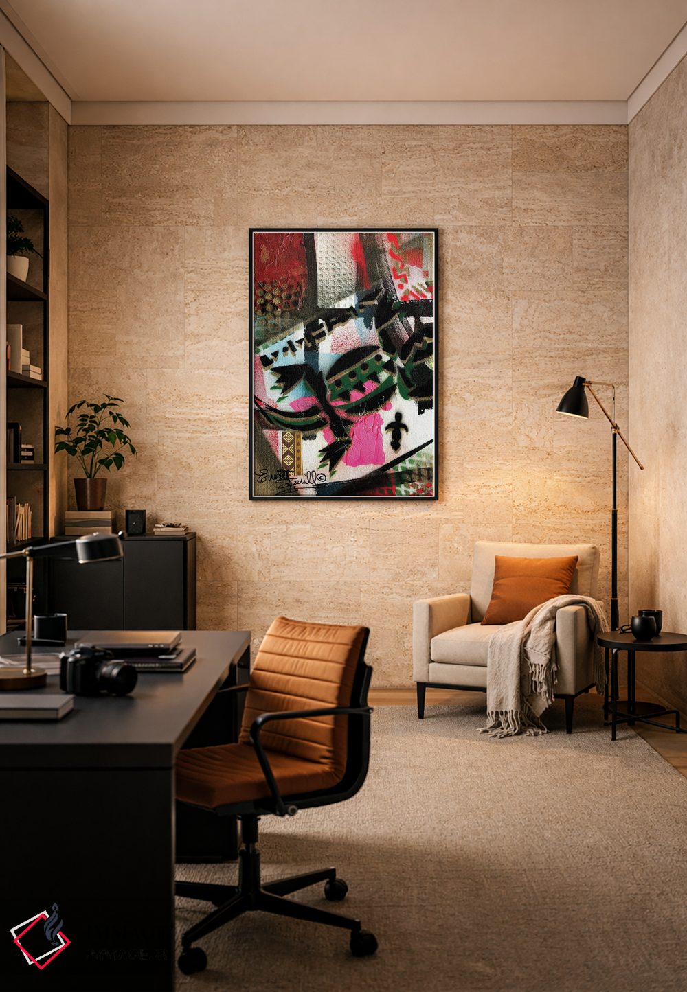 تابلو انتزاعی تمساح اثر اورت اسپرویل - D6B