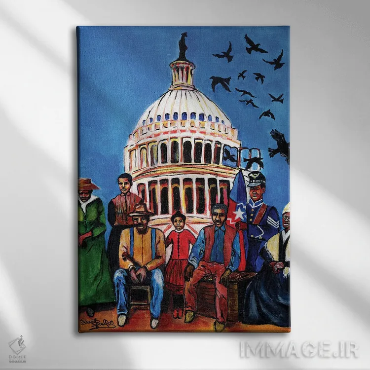 تابلو دکوراتیو آزادی اثر اورت اسپرویل - نمای روبهرو روی دیوار