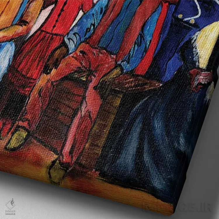 تابلو دکوراتیو آزادی اثر اورت اسپرویل - نمای نزدیک بافت بوم