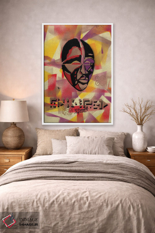 تابلو دکوراتیو نقاب دان و گلیف های الکترونیکی اثر اورت اسپرویل - D1W