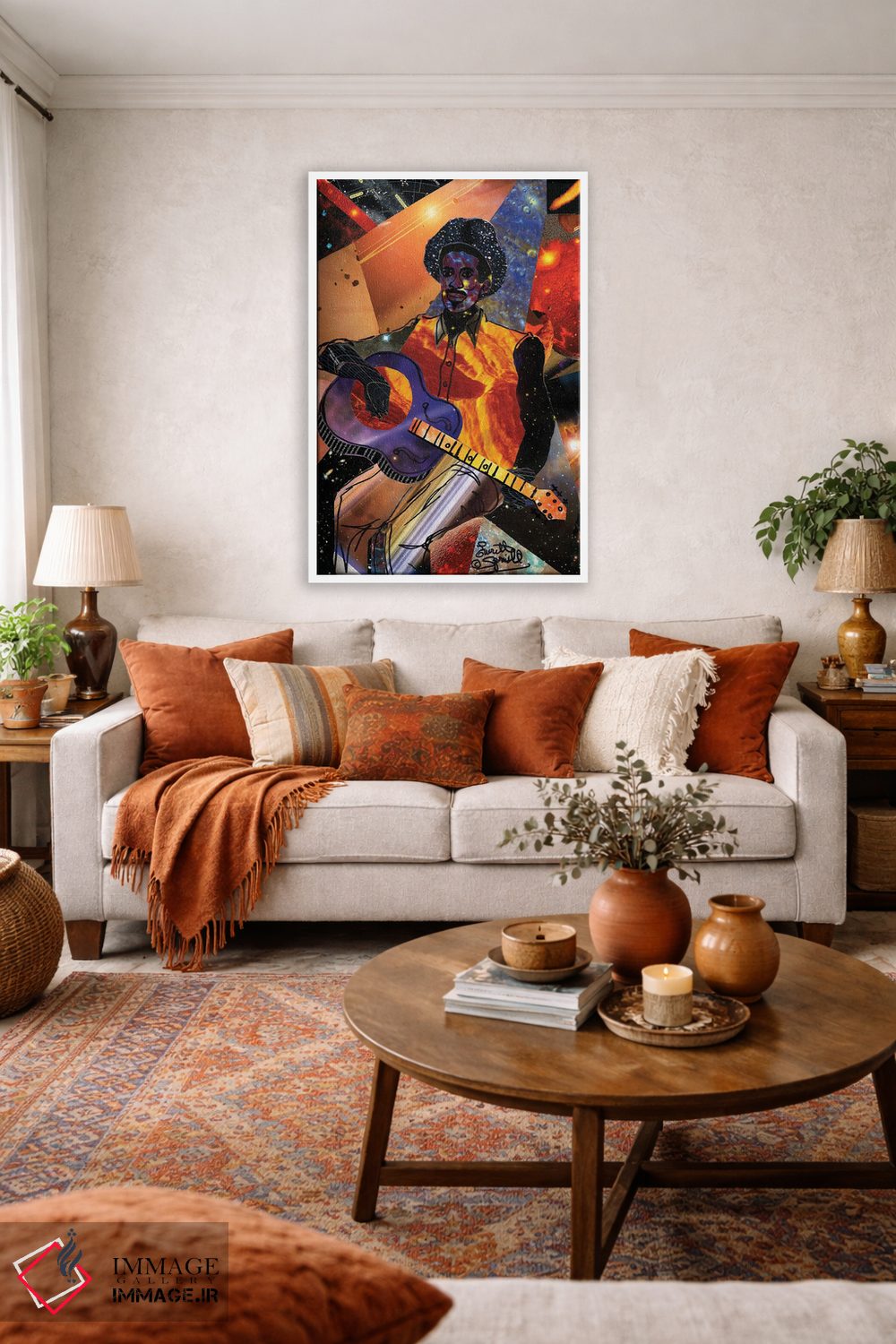 تابلو دکوراتیو گیتاریست کهکشانی اثر اورت اسپرویل - D1W