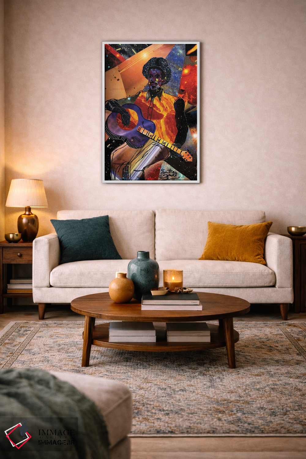 تابلو دکوراتیو گیتاریست کهکشانی اثر اورت اسپرویل - D3W