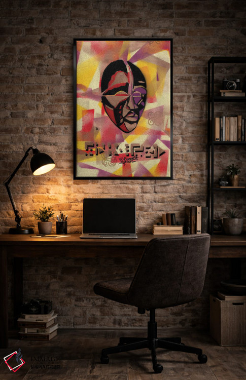 تابلو دکوراتیو نقاب دان و گلیف های الکترونیکی اثر اورت اسپرویل - D6B