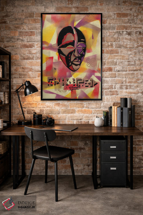 تابلو دکوراتیو نقاب دان و گلیف های الکترونیکی اثر اورت اسپرویل - D5B