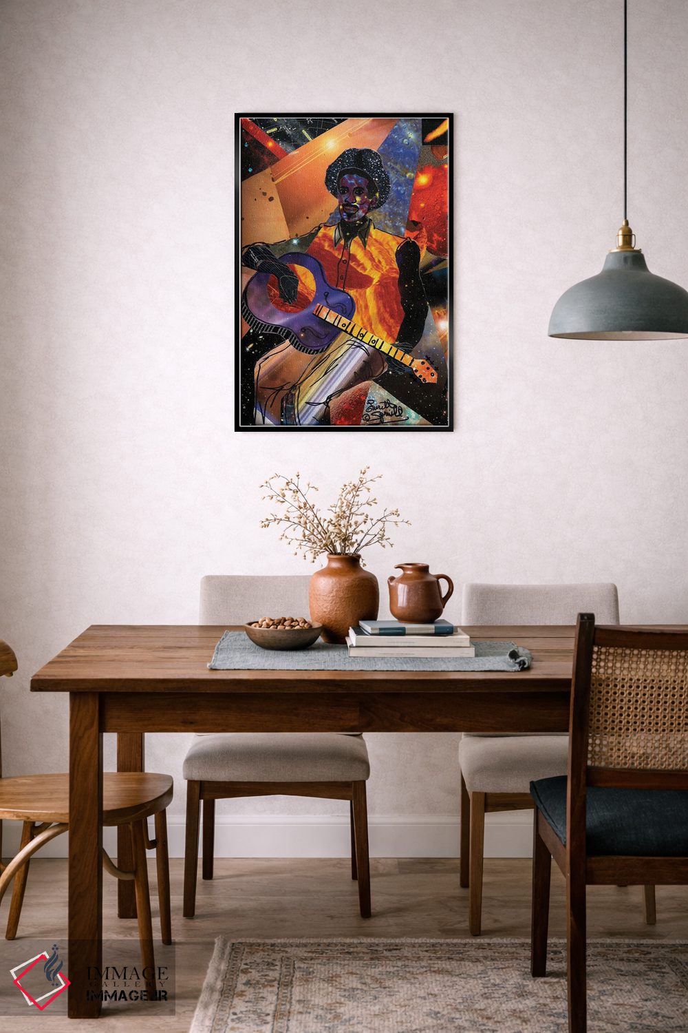 تابلو دکوراتیو گیتاریست کهکشانی اثر اورت اسپرویل - D6B