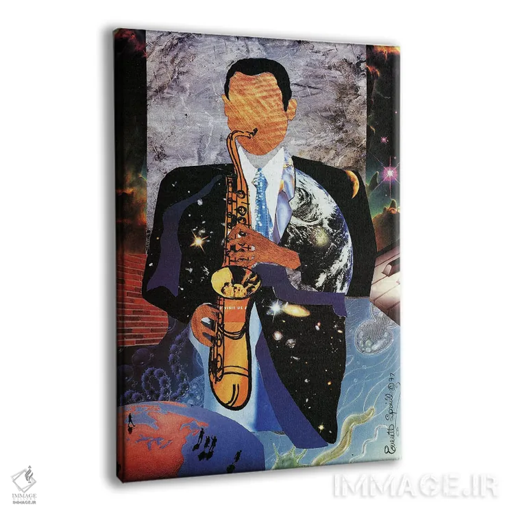 تابلو دکوراتیو ساکسوفن جهانی اثر اورت اسپرویل - نمای پرسپکتیو محصول
