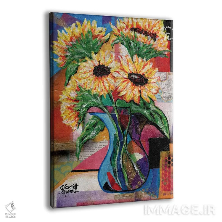 تابلو دکوراتیو آفتابگردان ها برای آنتونیو اثر اورت اسپرویل - نمای پرسپکتیو محصول