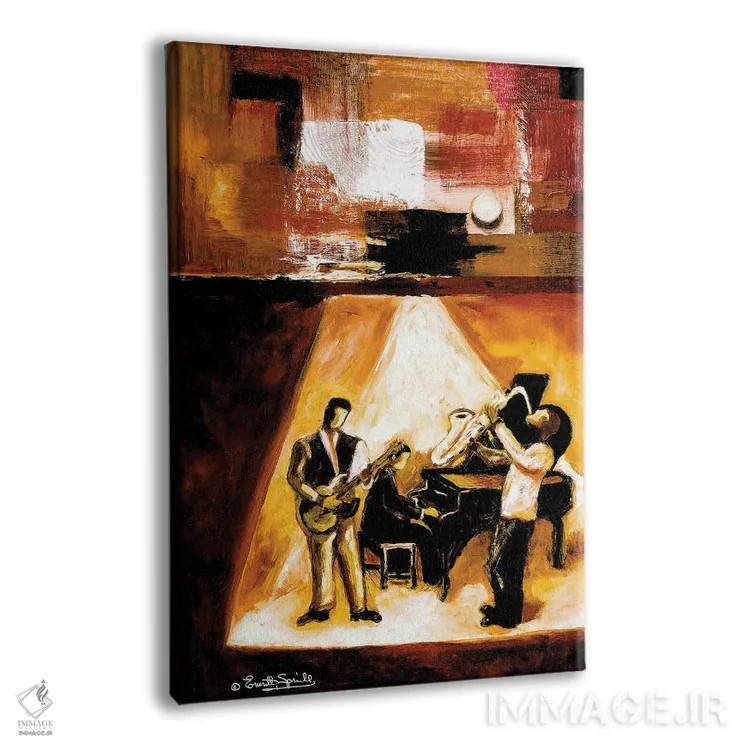 تابلو دکوراتیو جاز مدرن شماره یک اثر اورت اسپرویل - نمای پرسپکتیو محصول