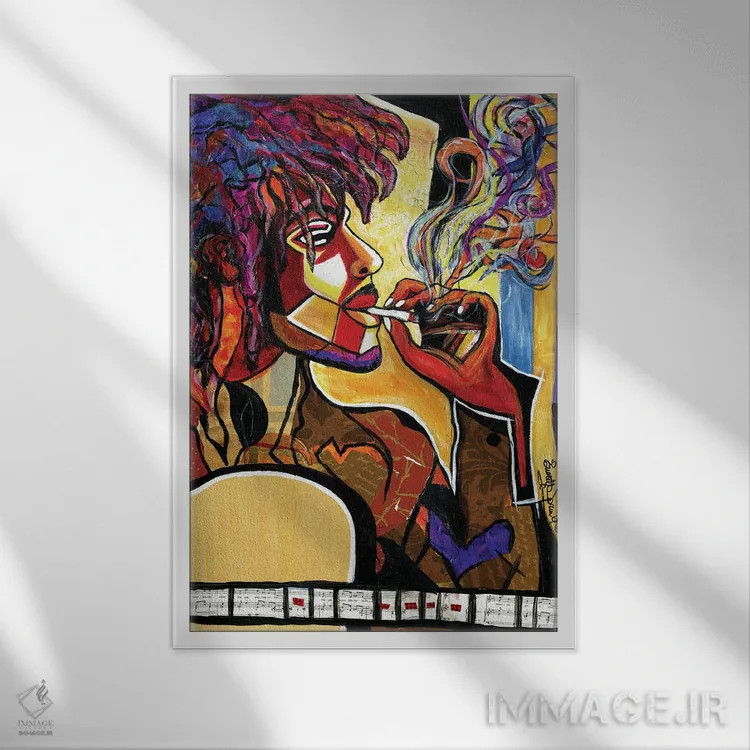 تابلو دکوراتیو راستامن اثر اورت اسپرویل - نمای قابدار سفید