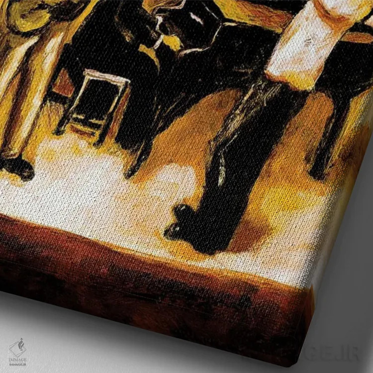 تابلو دکوراتیو جاز مدرن شماره یک اثر اورت اسپرویل - نمای نزدیک بافت بوم