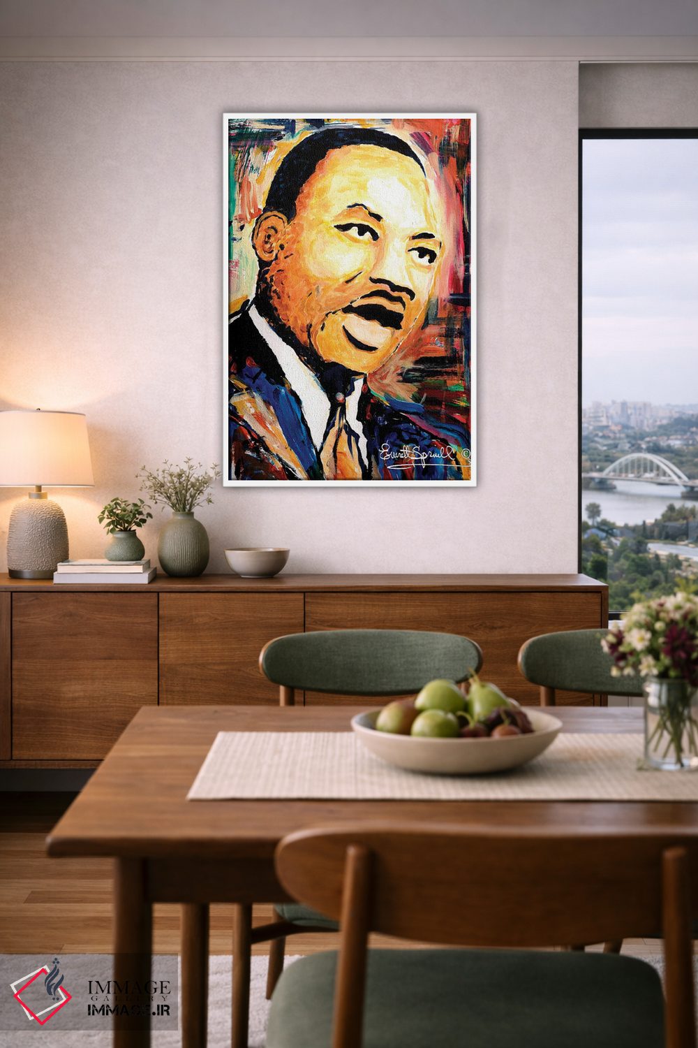 تابلو دکوراتیو دکتر مارتین لوتر کینگ جونیور اثر اورت اسپرویل - D5W
