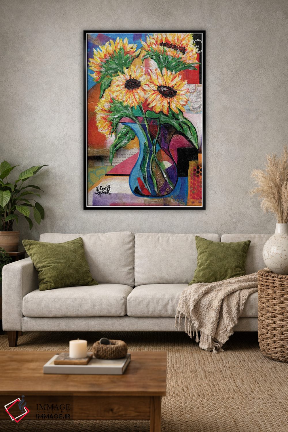 تابلو دکوراتیو آفتابگردان ها برای آنتونیو اثر اورت اسپرویل - D1B